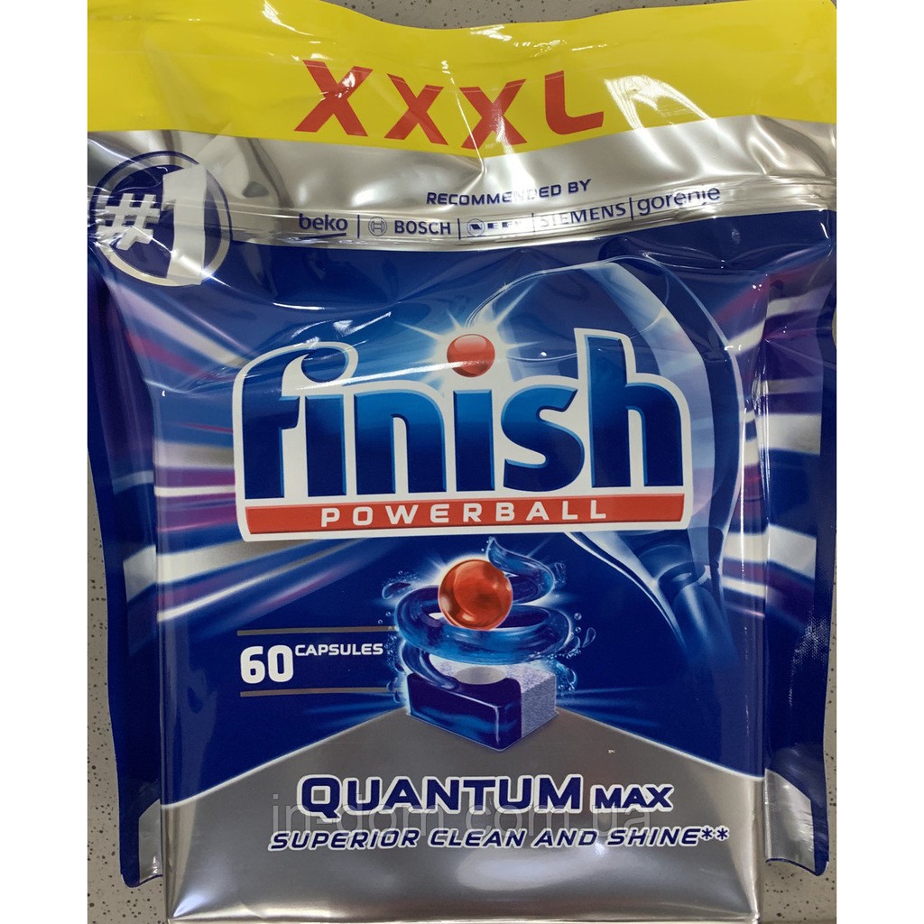 Viên rửa bát Finish Quantum max 60v