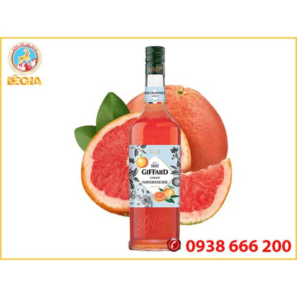 SIRO GIFFARD BƯỞI HỒNG 1L - GIFFARD PINK GRAPEFRUIT SYRUP