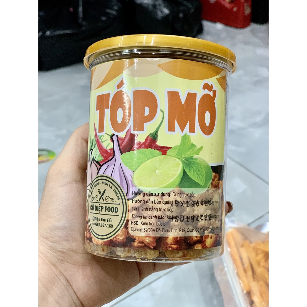 Tóp Mỡ Cháy Tỏi Hành Hủ 500Gram, Da Heo Sốt Mắm, Chân Gà Sốt Chanh Dây / Da Cá / Da Gà [Loại Đặc Biệt] Hàng ngon nhà làm