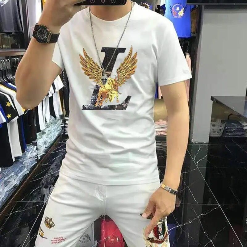 Áo thun tay ngắn có cỡ lớn in hình thời trang mùa hè dành cho nam