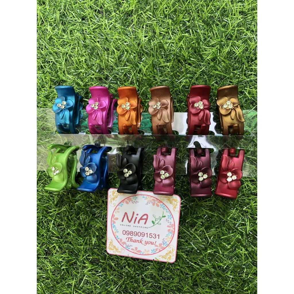 Kẹp càng cua 3 răng hình hoa, thú nhiều mẫu PK056