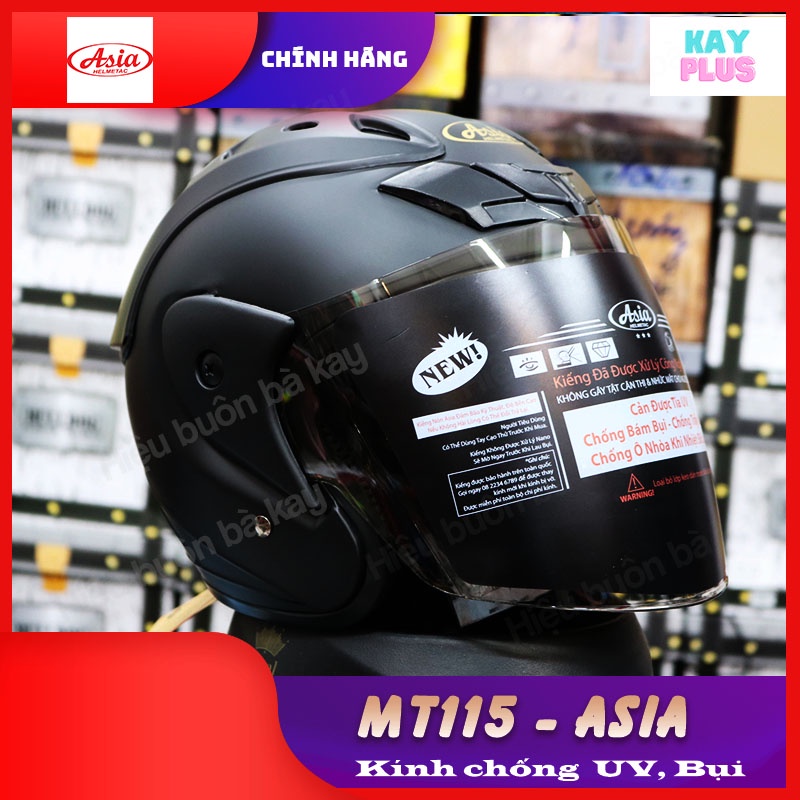 Mũ bảo hiểm 3/4 Asia M115 1 kính