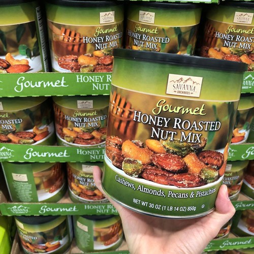[DATE MỚI] Hạt Hỗn Hợp Rang Mật Ong Savana Gourmet Honey Roasted Nut Mix 850g (Chuẩn USA)