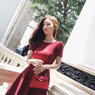 Đầm len phối viền p.cách hàn quốc
