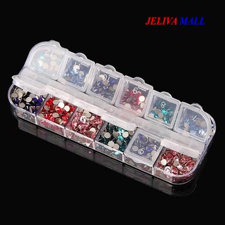 Khay đựng đá nail 12 ô nắp bật