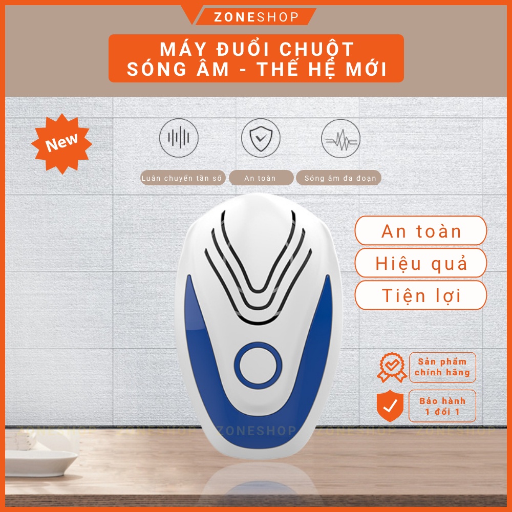COMBO 2 Máy đuổi chuột và muỗi sóng âm ZoneHouse, thiết bị đuổi chuột, muỗi, côn trùng bằng sóng siêu âm ZONESHOP