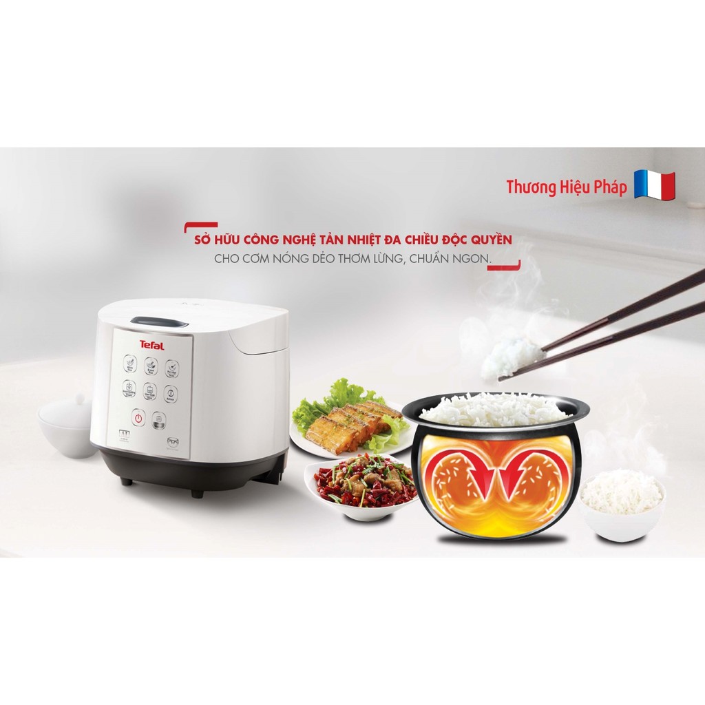 [Mã ELHADEV giảm 4% đơn 300K] Nồi cơm điện tử Tefal RK732168 1.8L 750W - Bảo Hành Chính Hãng