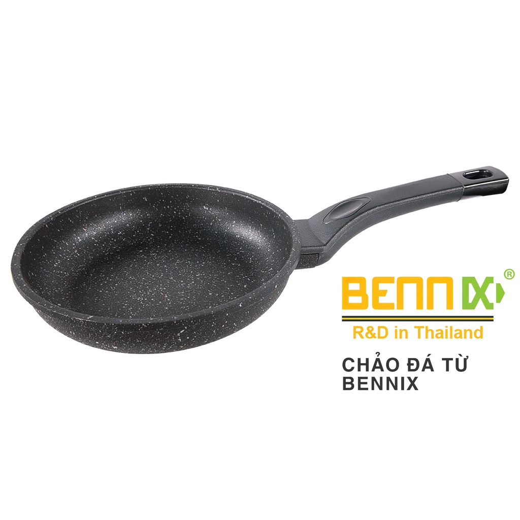 Chảo chống dính vân đá đáy từ Bennix size 24/26/28/30cm