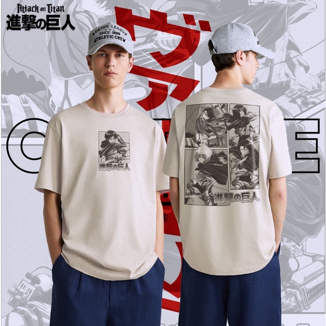 Áo thun Tay Lỡ Unisex ANIME OVERSIZED Premium x Attack on Titan, Áo Phông Nam Nữ Form Rộng, có hình ảnh video thật D112