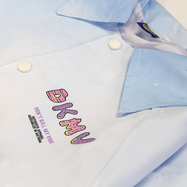 Áo khoác nữ vải dù in hình Don't Kill My Vibe | Donut Jacket