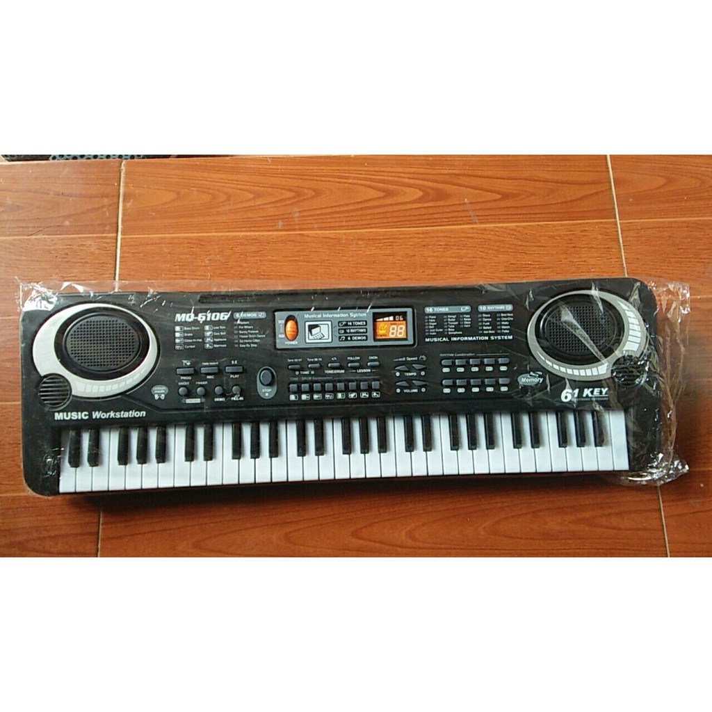 Đàn Piano điện tử Keyboard 61 Phím Kèm Mic+sạc cho bé