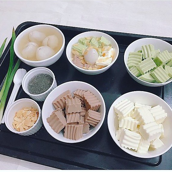 Set nguyên liệu chè khúc bạch (15 bát)