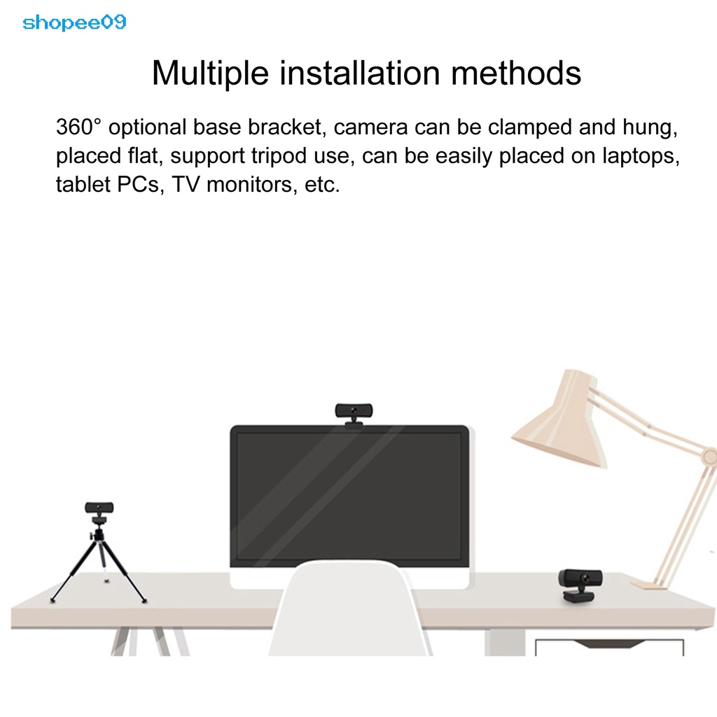 Webcam USB 2K 1080P kỹ thuật số trọng lượng nhẹ có thể điều chỉnh tiện dụng | BigBuy360 - bigbuy360.vn