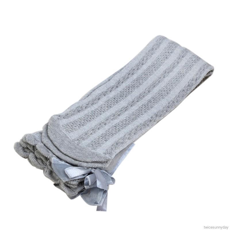 Vớ Cotton Cao Cổ Đính Nơ Xinh Xắn Dành Cho Bé Gái