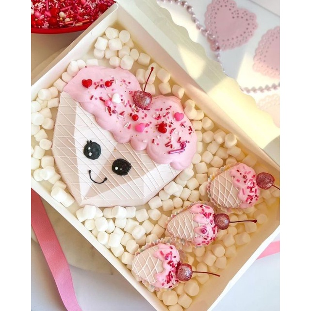 khuôn silicon tim lớn 22 x 18 cm làm bánh pinata
