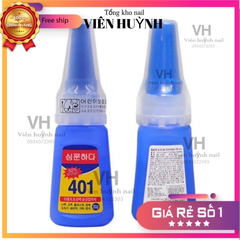 Keo 401 , dùng gắn móng giả, đính đá nail ( loại 1)