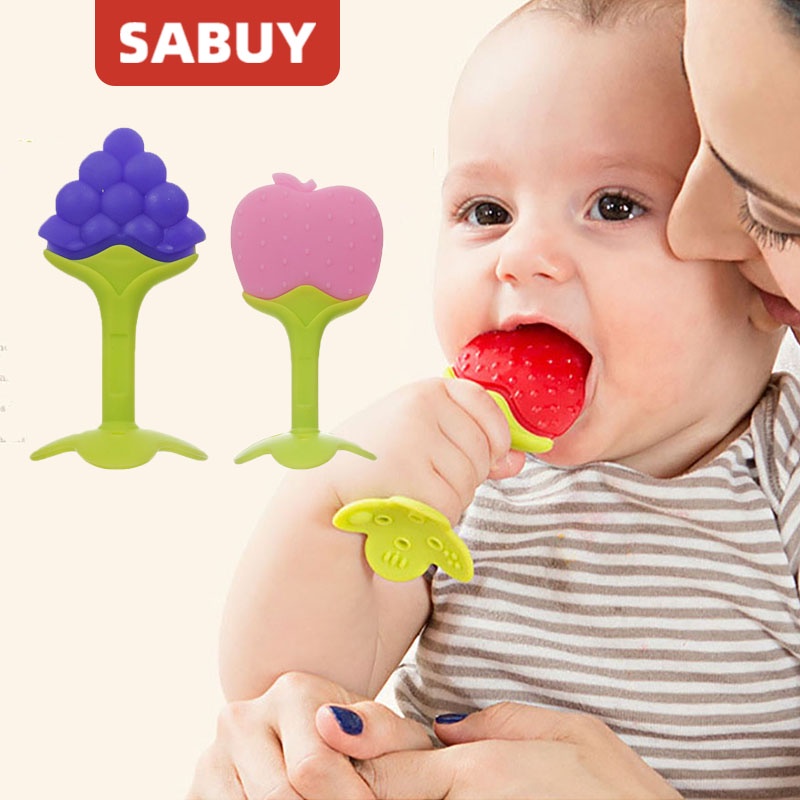 Đồ chơi gặm nhai hình trái cây bằng silicone không độc hại cho bé