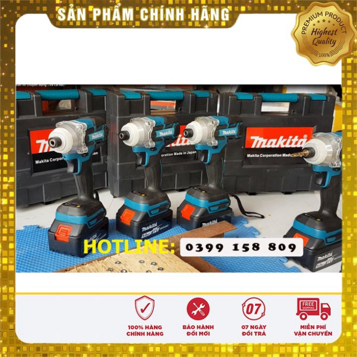 [ FREE SHIP ] Máy bắn vít Makita 72v Không Chổi Than pin 10 cell cực trâu tặng 2 mũi vít có nam châm hút