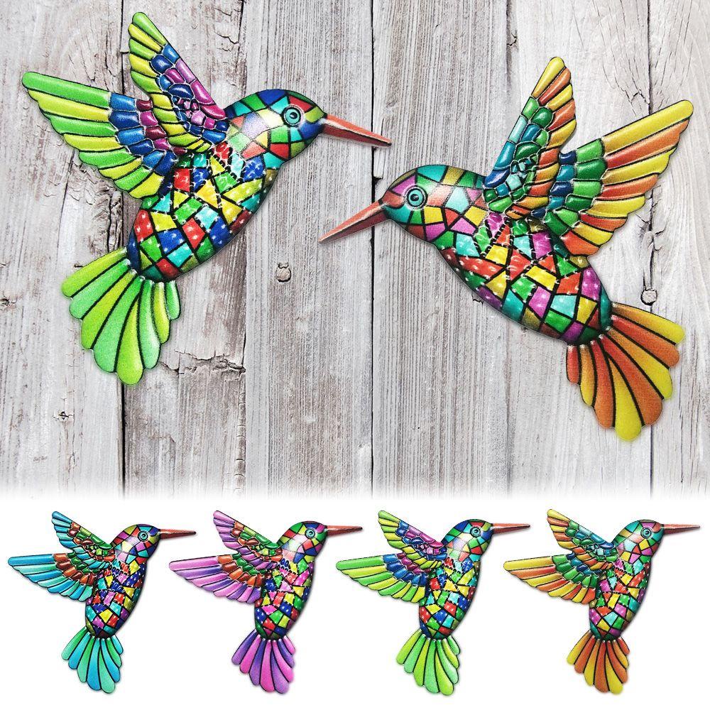 4 Bức Tượng Chim Ruồi Bằng Kim Loại Cho Trang Trí