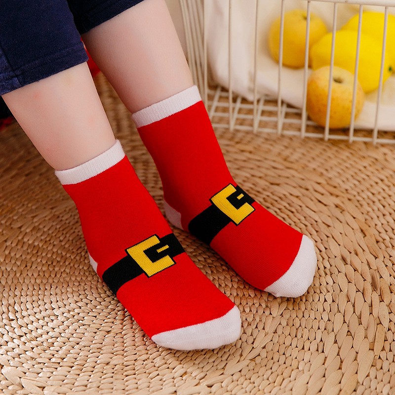 Tất cotton hoạ tiết giáng sinh xinh xắn dành cho bé