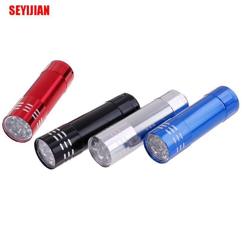 Đèn Pin Mini Uv 9 Bóng Led Bằng Nhôm Chất Lượng Cao