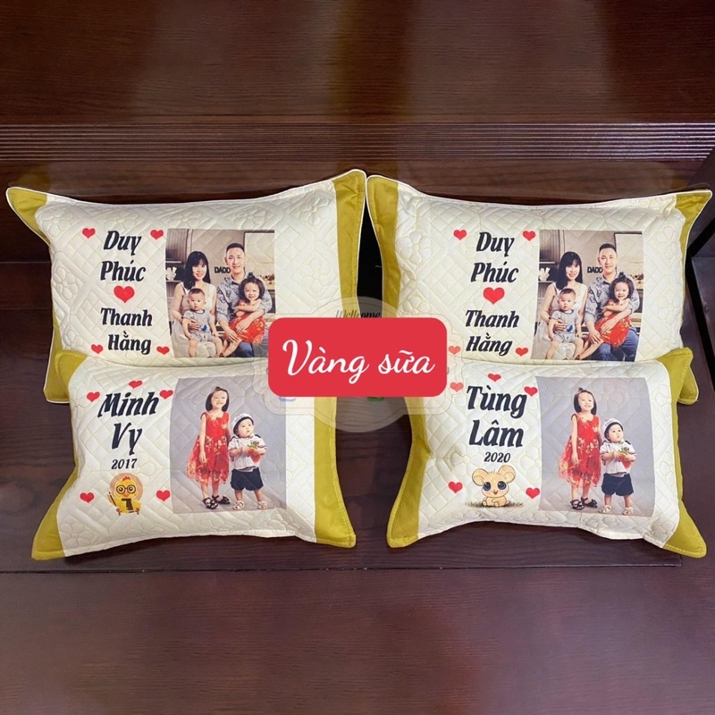Vỏ gối người lớn in hình ảnh theo yêu cầu kích thước 40.60cm