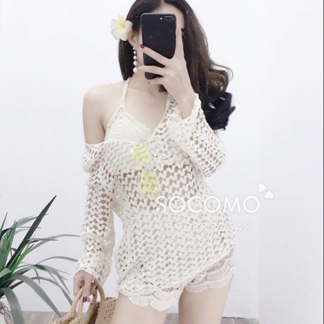 Áo lưới đi biển mắt bé siêu quyến rũ hàng quảng châu loại 1