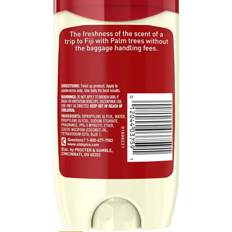 Lăn khử mùi OLD SPICE FIJI with PALM TREE ( 85g ) Hàng Mỹ.