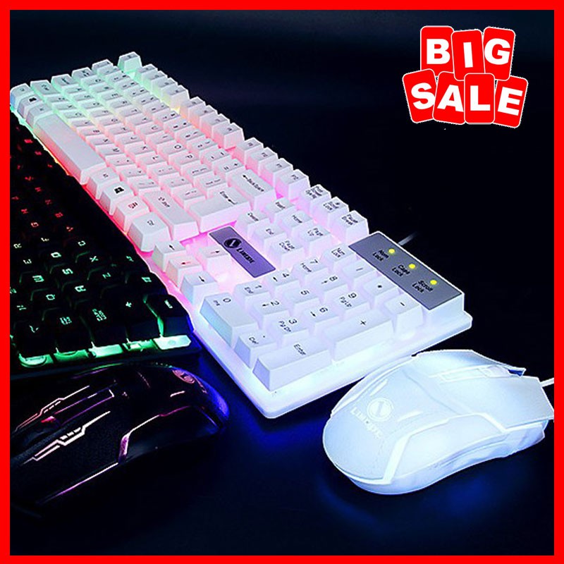 {HOT} Bộ Bàn Phím Giả Cơ và Chuột Chuyên Game Phím Vuông LIMEIDE GTX300 2017 Led 7 Màu | BigBuy360 - bigbuy360.vn