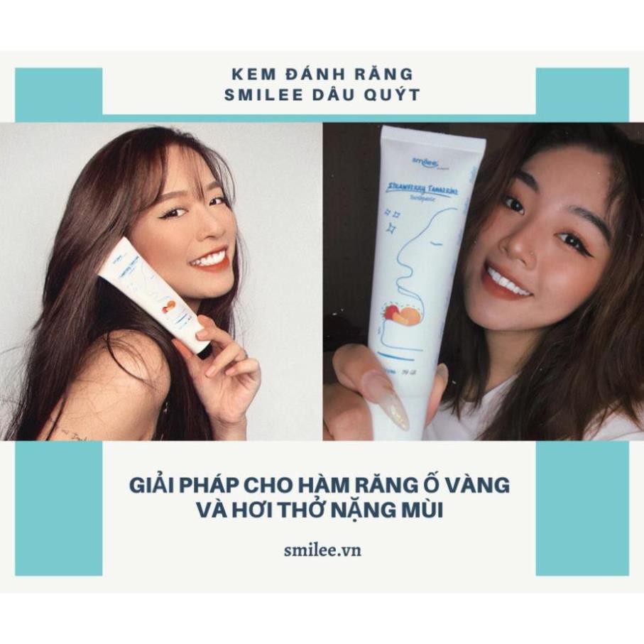 Kem Đánh Răng Smilee, kem đánh răng hương dâu quýt, giữ trắng răng, hơi thở thơm mát