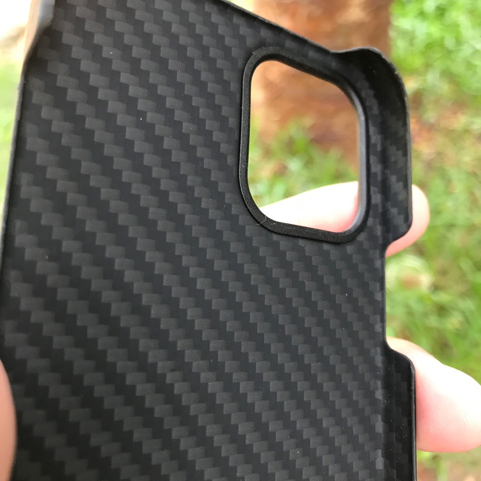 Ốp Điện Thoại Sợi Carbon Siêu Mỏng Cứng Bảo Vệ Camera Cho iPhone 12