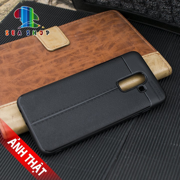 Ốp lưng Samsung Galaxy J8 / SM-J800 vân da loại A - Nhựa dẻo