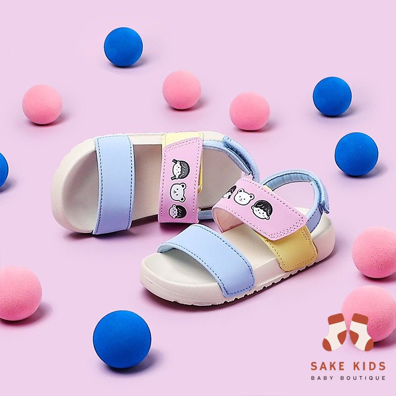 Sandal trẻ em quai ngang hình Em bé Gấu đáng yêu hàng chính hãng Mario siêu mềm nhẹ kiểu dáng Hàn Quốc mới nhất QL1107