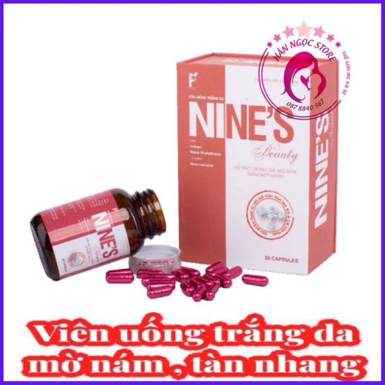 Viên uống trắng da toàn thân Nine's mờ nám tàn nhang- hộp 30 viên