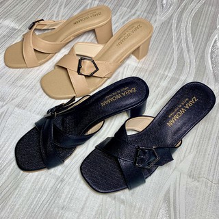 Dép Guốc Cao Gót - Hàng Cao Cấp - Chéo Khoá