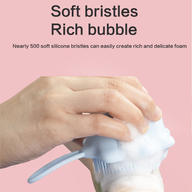 Bàn Chải Tắm Chà Xát Massage Tẩy Tế Bào Chết Toàn Thân Bằng Silicone Kèm Ngăn Đựng Xà Phòng Cho Nam Và Nữ YOUYO