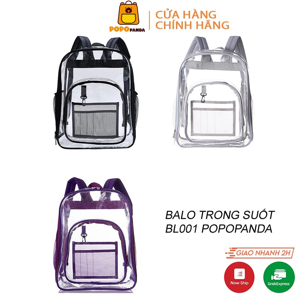 Balo trong suốt thời trang Hàn Quốc PopoPanda BL001