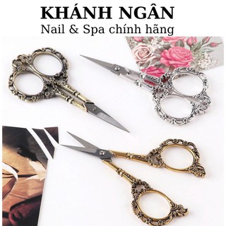 Kéo cắt phom móng giả loại xịn, hoa văn cổ điển siêu đẹp chuyên dụng cho dân làm móng