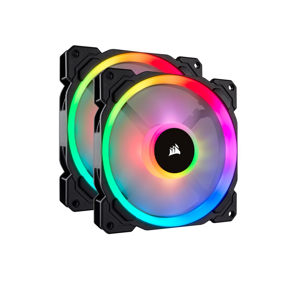 Quạt tản nhiệt case CORSAIR LL140 RGB kèm Lighting Node PRO /CO-9050074-WW (Bộ 2 quạt) - Hàng chính hãng