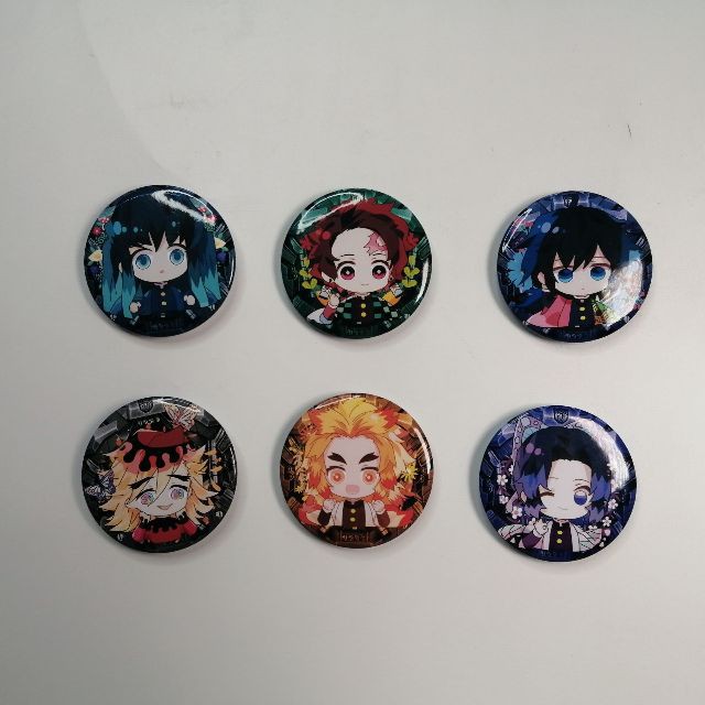 Huy hiệu IN HÌNH Kimetsu no Yaiba Thanh Gươm Diệt Quỷ anime chibi dễ thương tiện lợi