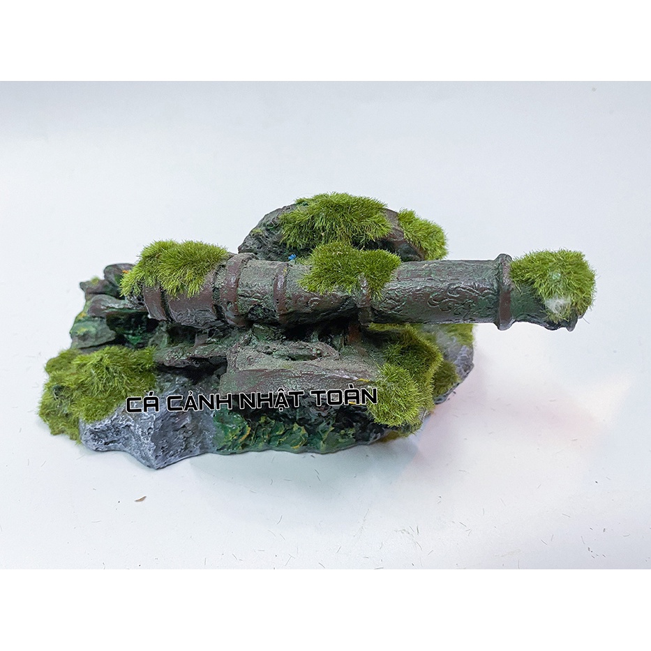 MÔ HÌNH KÉO PHÁO TRANG TRÍ BỂ CÁ TIỂU CẢNH 16X9X8CM