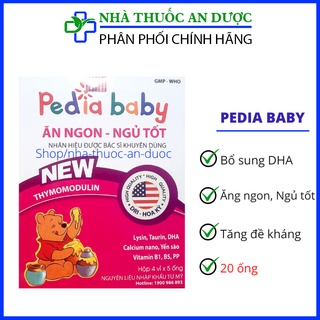 Siro ăn ngon ngủ ngon Pedia baby tắng sức đề kháng và hâsp thụ thức ăn  hộp 20 ống
