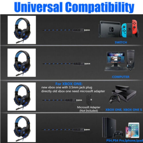 Wired Gaming Headset Headphone for PS4 Xbox One Nintend Switch iPad PC | BigBuy360 - bigbuy360.vn