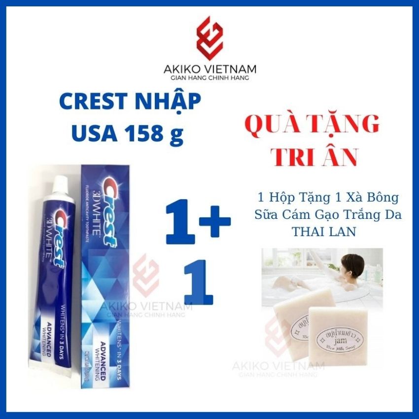 Kem đánh răng ❤ FREESHIP ❤ Kem đánh răng Crest 3D White Advanced Whitening 158g – cres, kem trắng răng