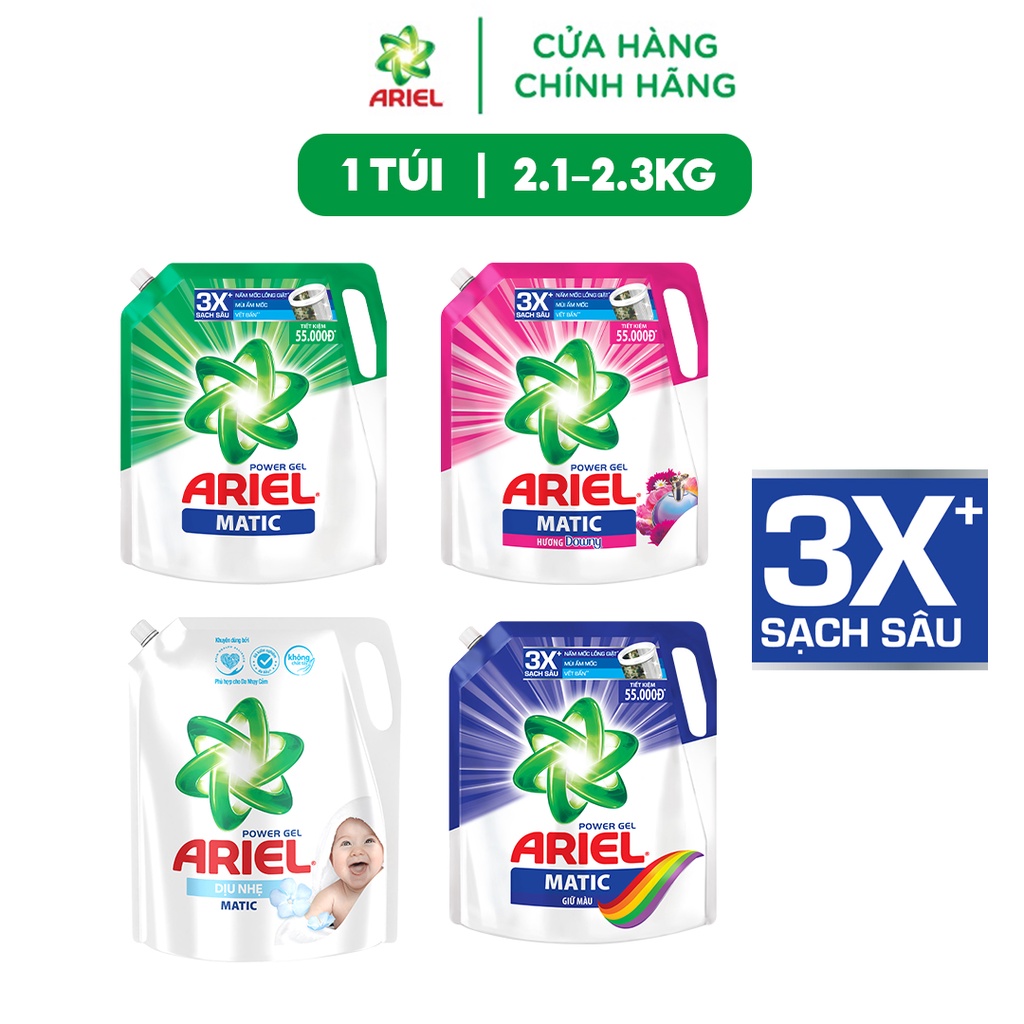 Ariel Matic nước giặt Túi 2.1Kg - 2.3Kg