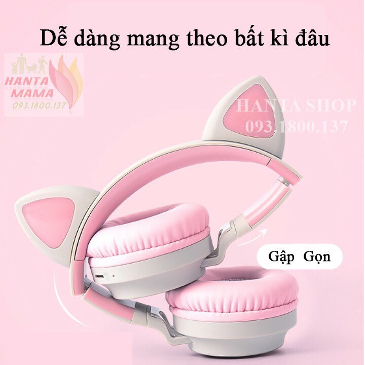 [Free Ship] 🎁🎁🎁Tai nghe tai mèo bluetooth Cat Ear BT028C | BigBuy360 - bigbuy360.vn
