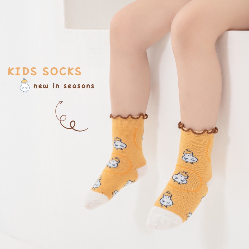 Set 5 đôi vớ công chúa KokoroCare HW-05 họa tiết hoạt hình dễ thương năm 2022 cho bé gái 1-8 tuổi