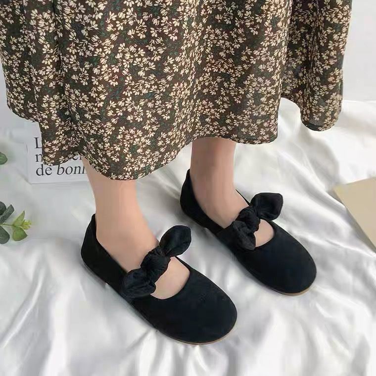 Women's shoes flat shoes women's shoes bowknot trend casual girls outdoor comfort single shoes