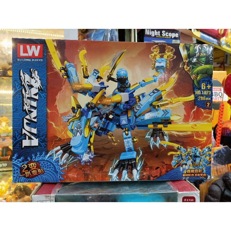 Hộp lê gô lắp ghép 2in1 Robot và NINJA Rồng 1023-2