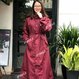 Áo mưa măng tô dáng dài 2 lớp